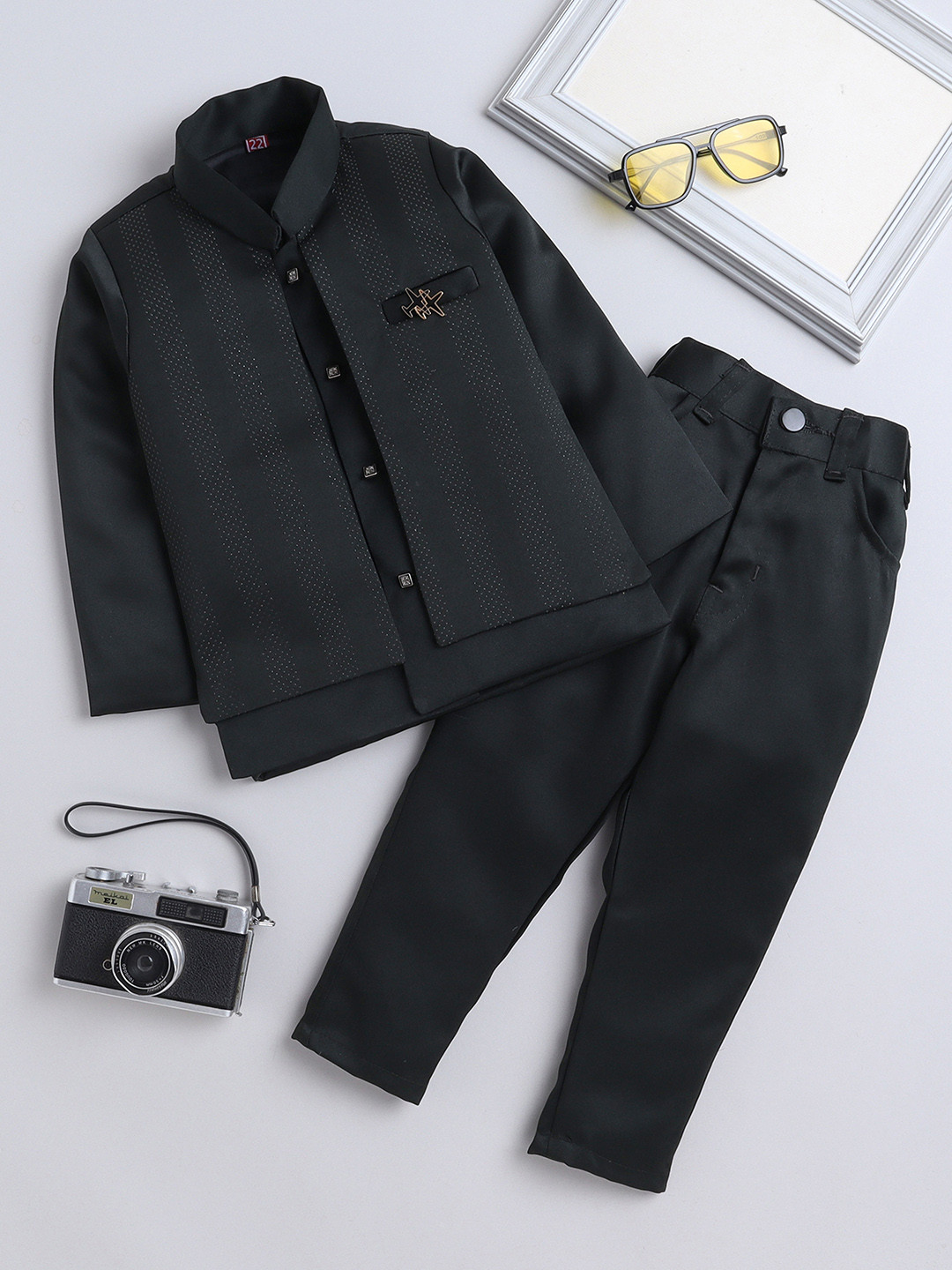 

BAESD Boys Single Breasted Suits, Green
