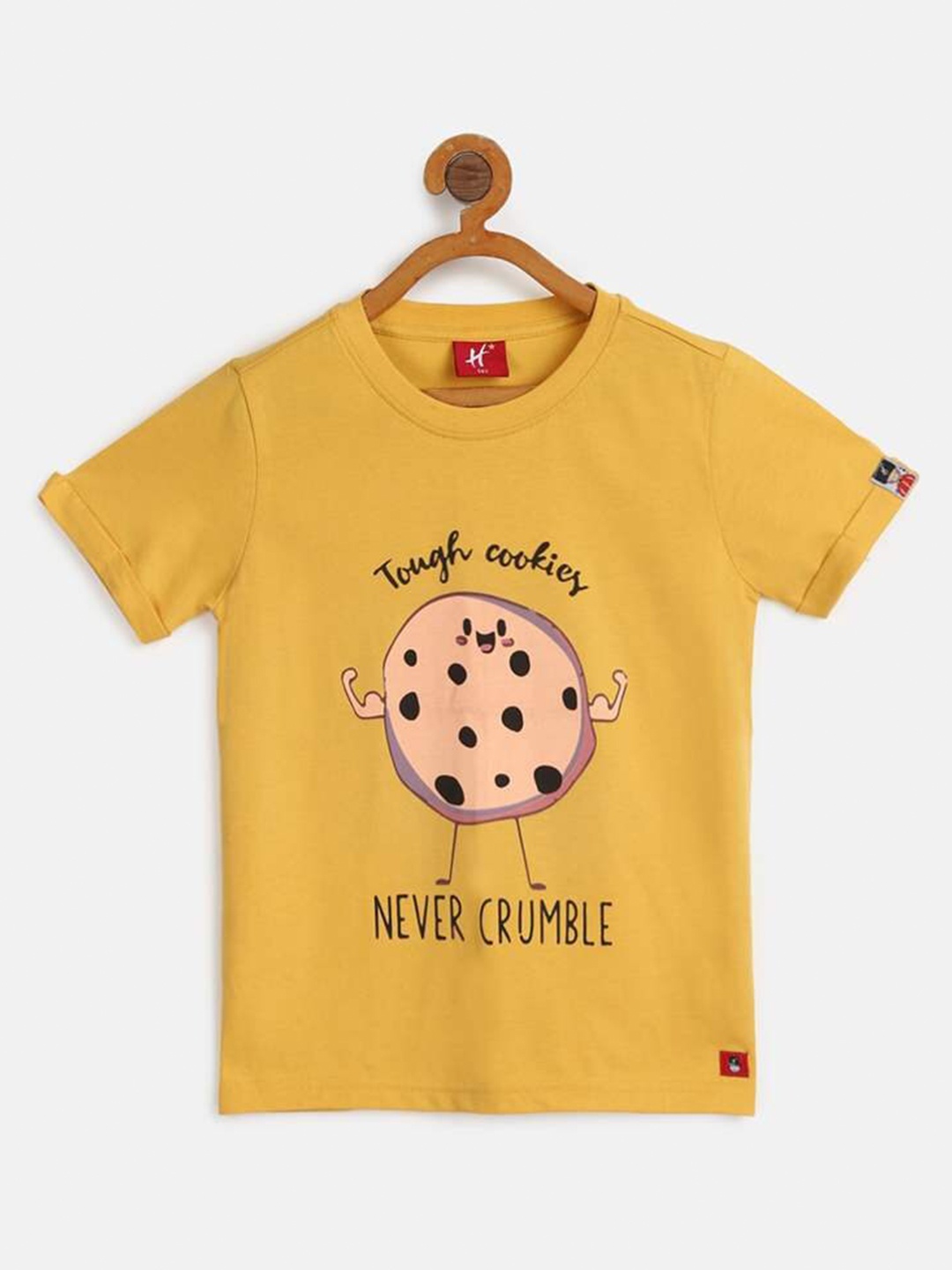 

H By Hamleys Boys Graphic Printed Cotton T-shirt, Beige