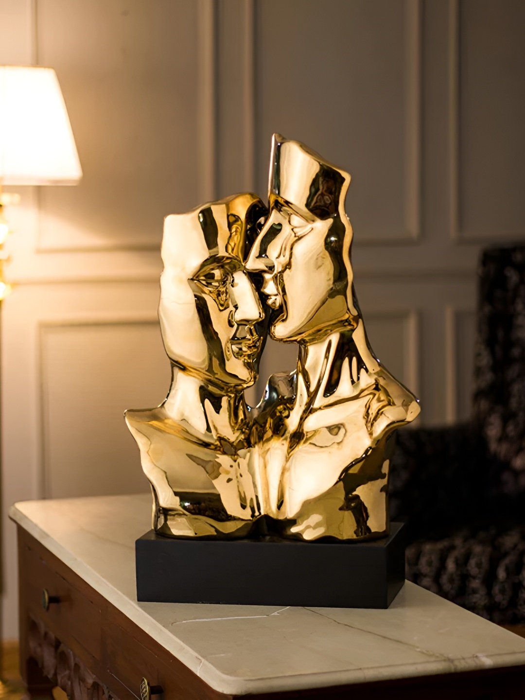 

THEDECORKART Gold-Toned Figurine Showpiece