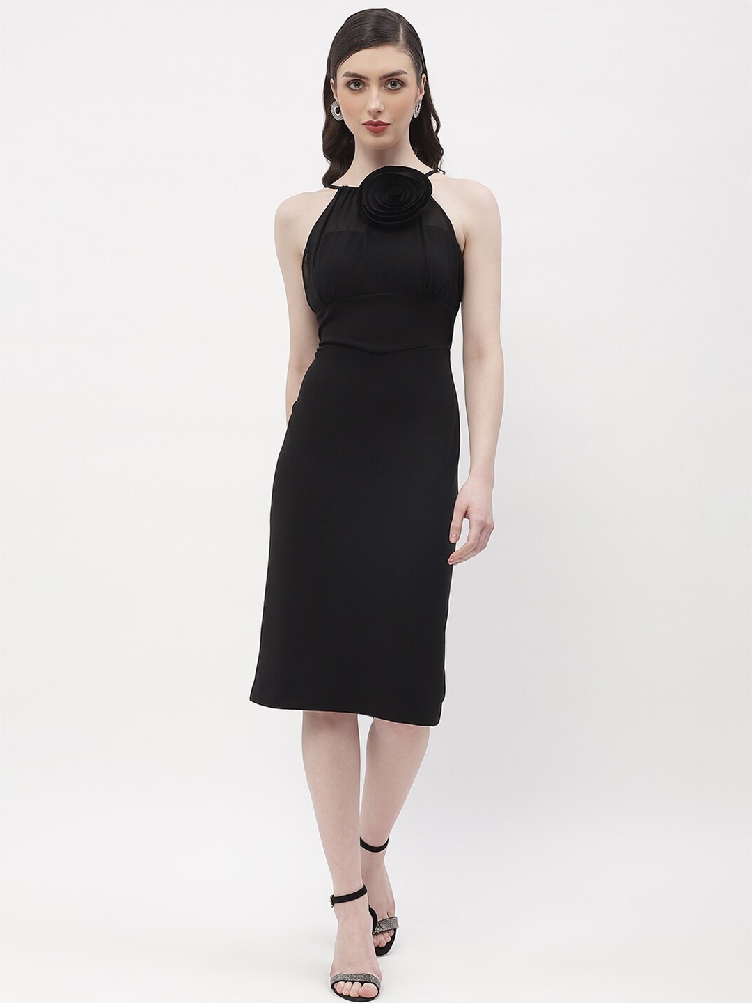 

Madame Halter Neck Sheath Dress, Black