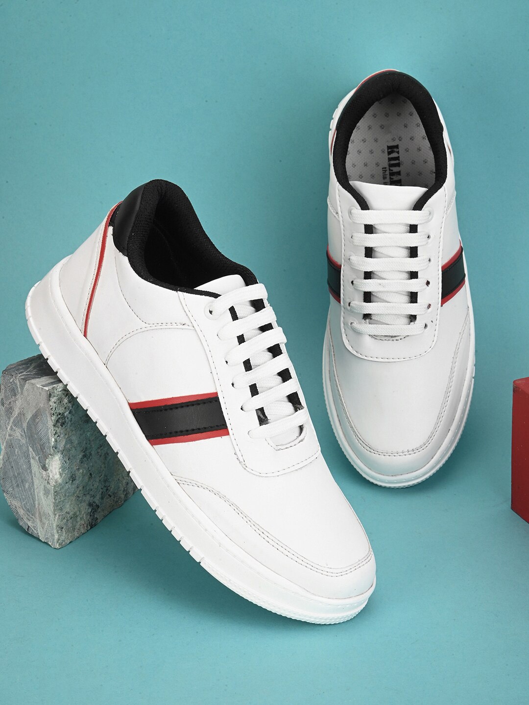 

Killer Men Round Toe Lightweight Sneakers, White