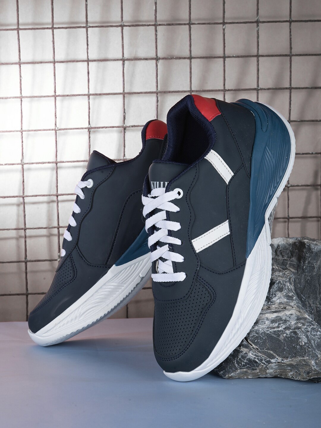 

Killer Men Round Toe Lightweight Sneakers, Blue