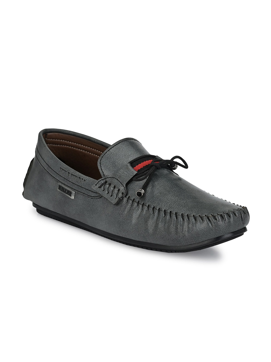 

Killer Men Textured Round Toe Lightweight Loafers, Grey