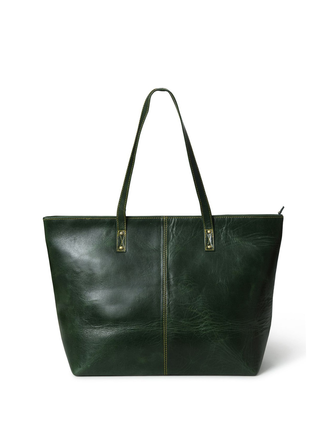 

MaheTri Leather Oversized Shopper Shoulder Bag, Green