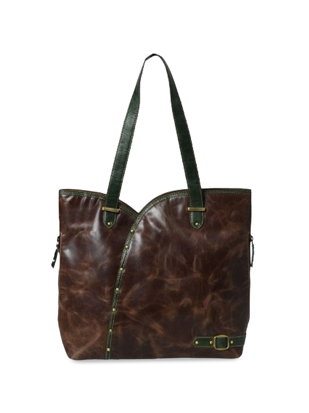 

MaheTri The Riley Leather Oversized Structured Shoulder Bag, Brown