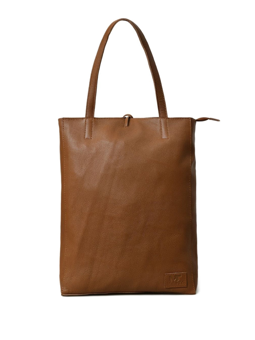 MaheTri Leather Oversized Shopper Tote Bag, Brown