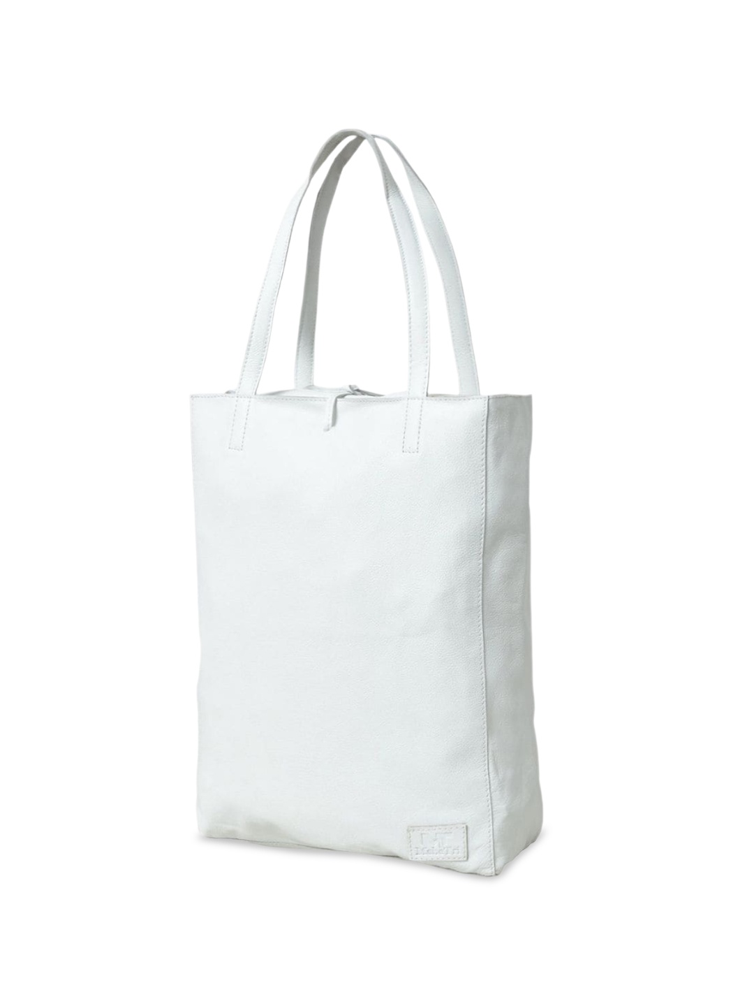 

MaheTri Structured Leather Tote Bag, White