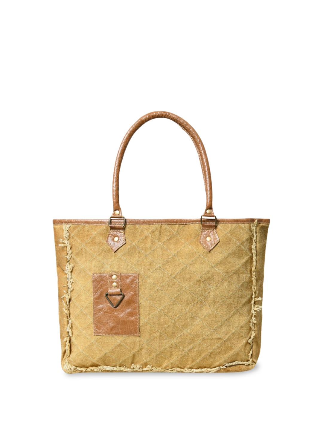 

MaheTri Structured Canvas Shoulder Bag, Beige