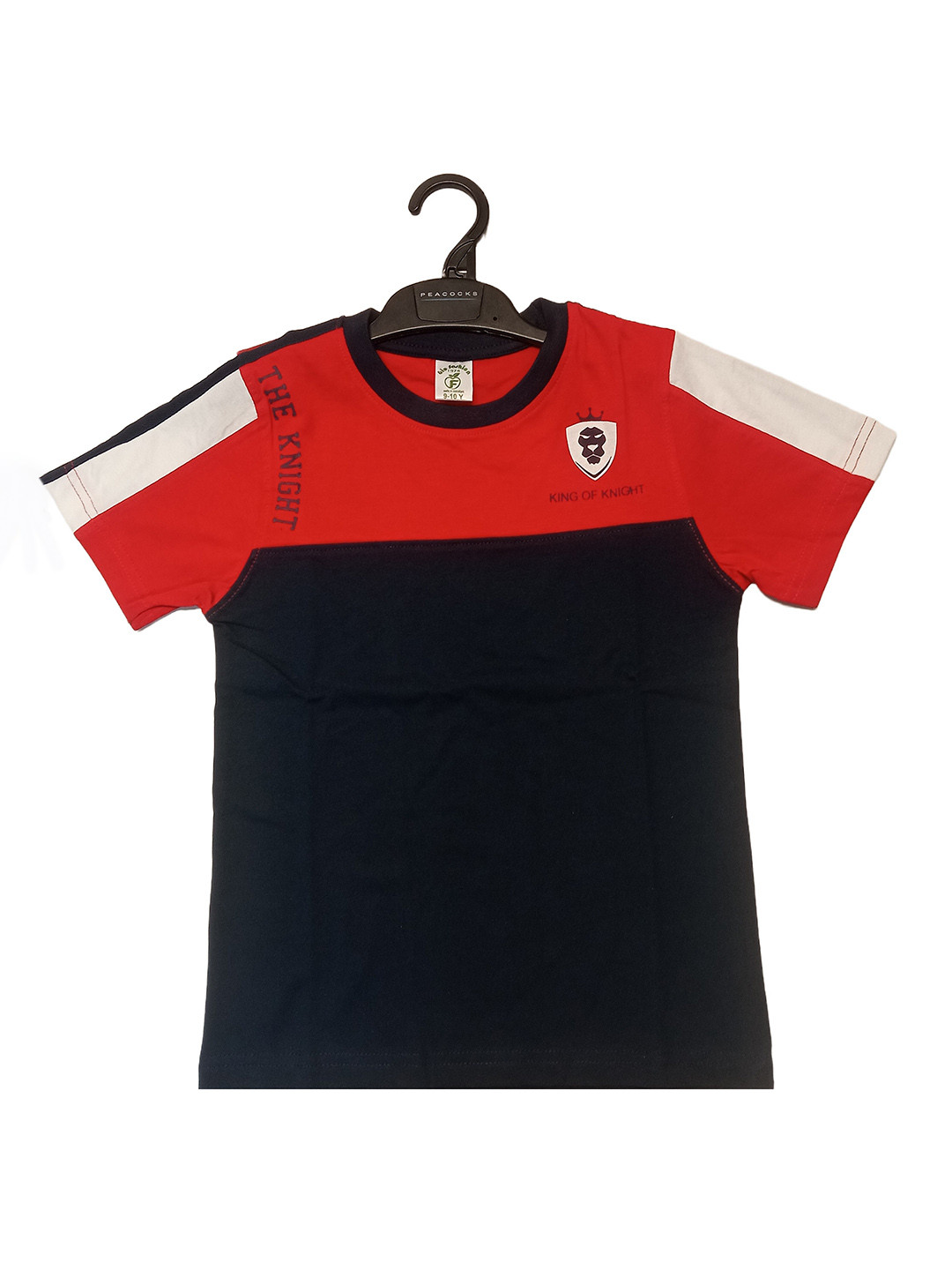 

BAESD Boys Colourblocked Round Neck Cotton T-shirt, Red