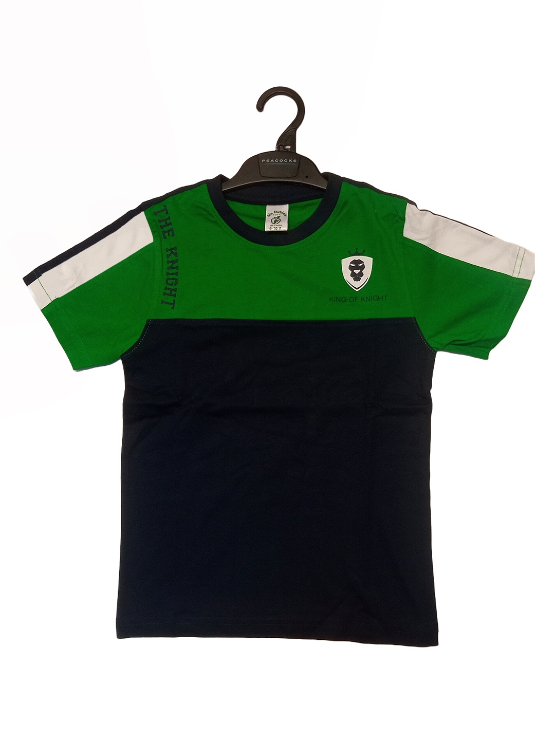 

BAESD Boys Colourblocked Round Neck Cotton Regular Fit T-shirt, Green