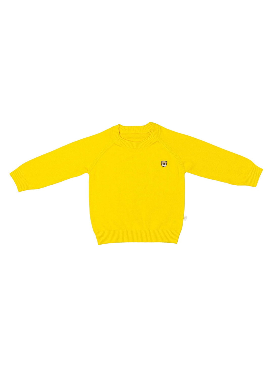 

H By Hamleys Boys Round Neck Long Sleeves Cotton Pullover Sweater, Yellow