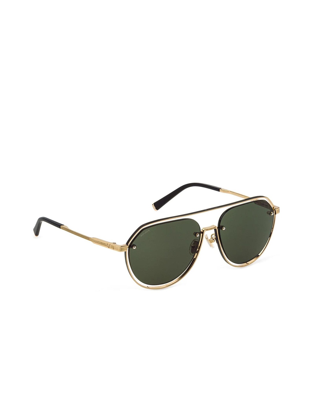 

Police Men Aviator Sunglasses with UV Protected Lens SPLE1758302SG, Green
