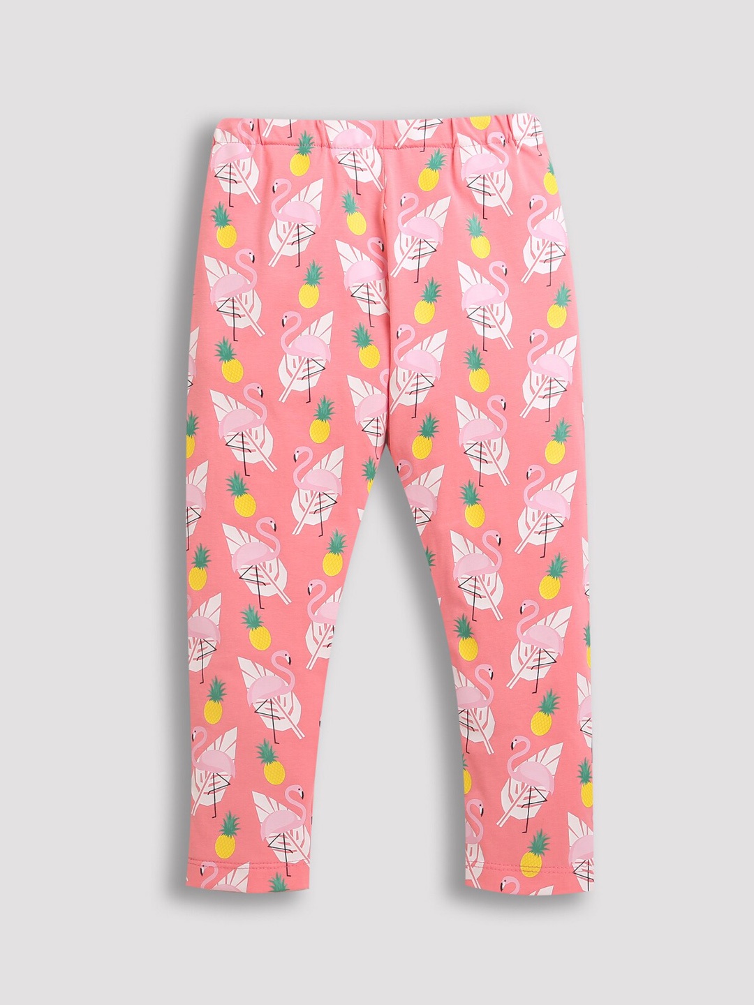 

ZIP ZAP ZOOP Girls Printed Pure Cotton Leggings, Pink
