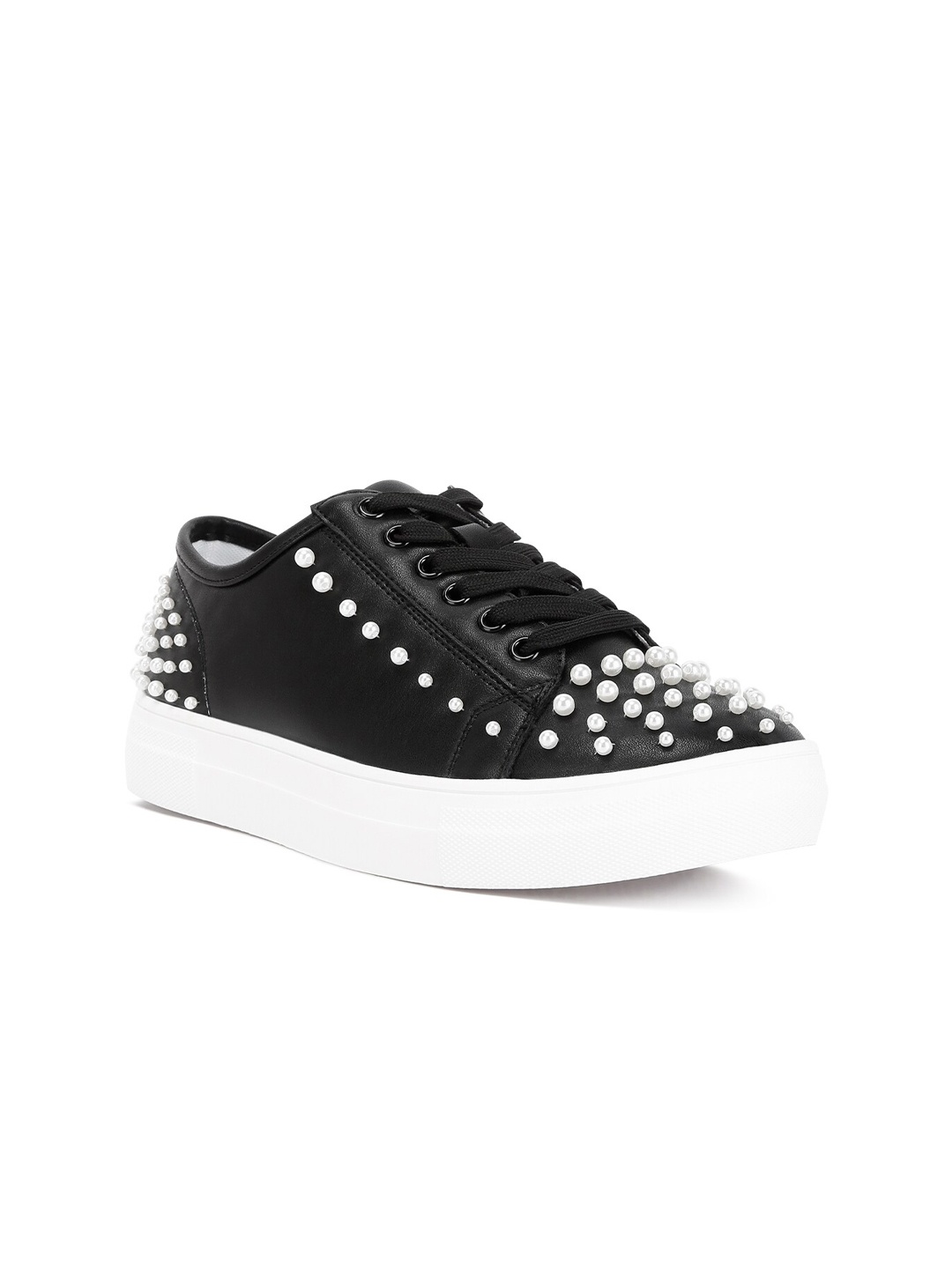

London Rag Women Embellished Chunky Sole Sneakers, Black