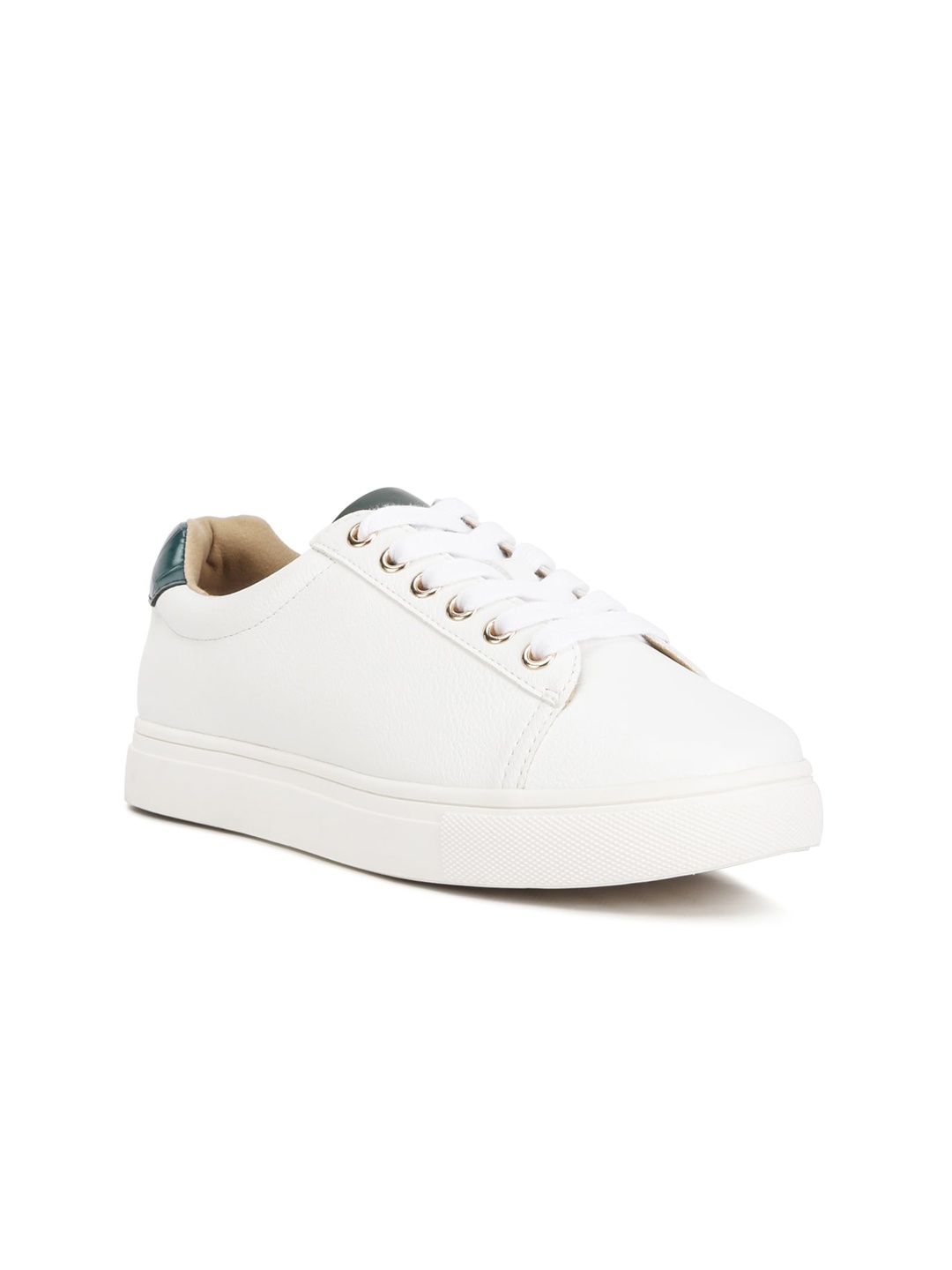 

London Rag Women PU Lace-Ups Sneakers, White