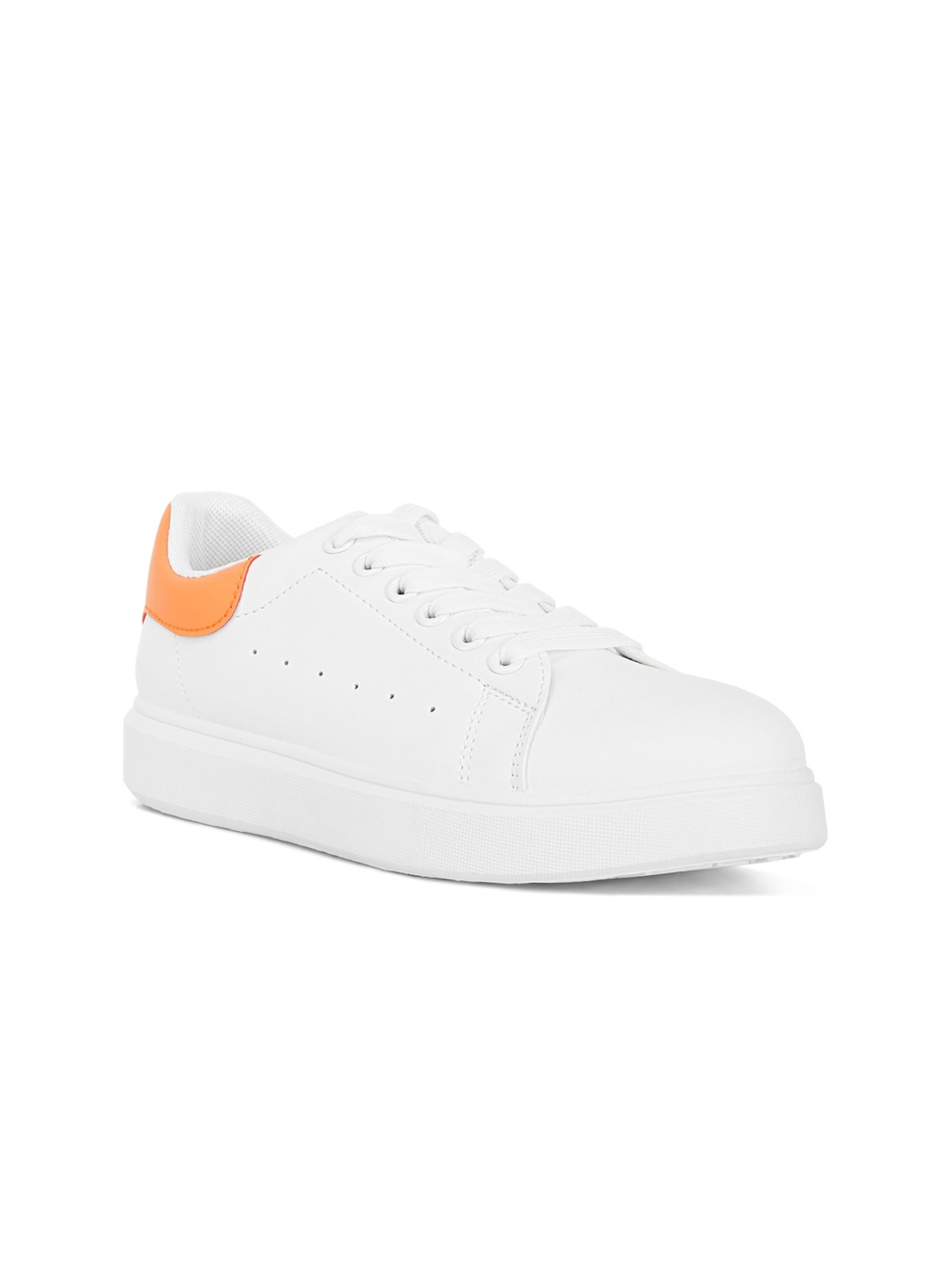 

London Rag Women Comfortable Lace Up PU Sneakers, White