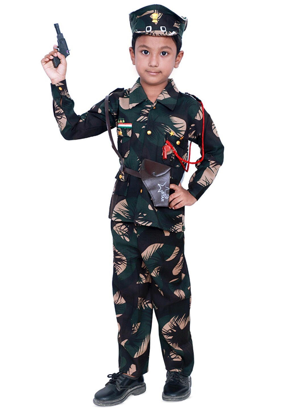 

BAESD Kids Printed Shirt Collar Clothing Set, Green