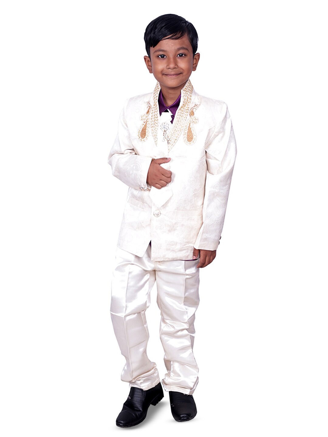 

BAESD Self-Designed Single-Breasted 4-Piece Suit, White