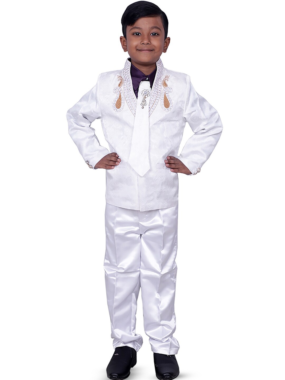 

BAESD Self-Designed Single-Breasted 4-Piece Suit, White