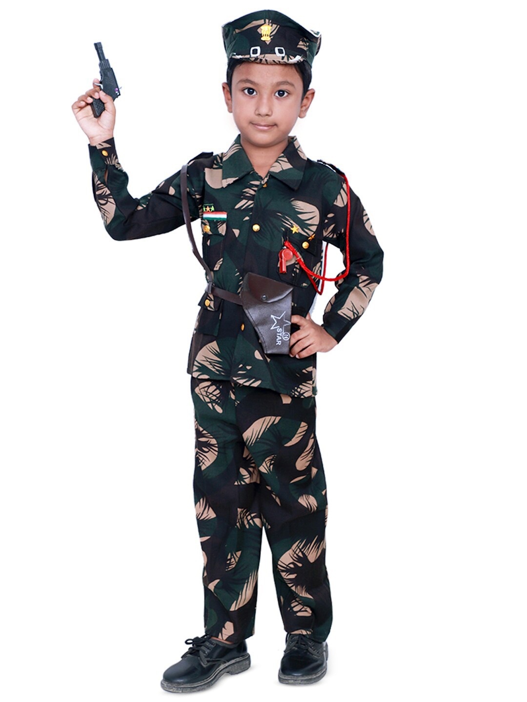 

BAESD Kids Printed Shirt Collar Clothing Set, Green