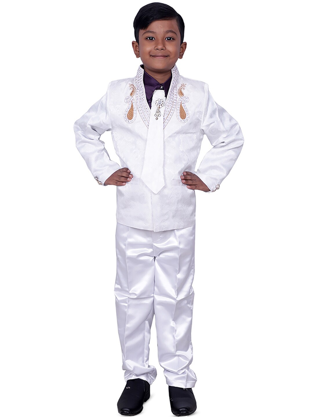 

BAESD Self-Designed Single-Breasted 4-Piece Suit, White