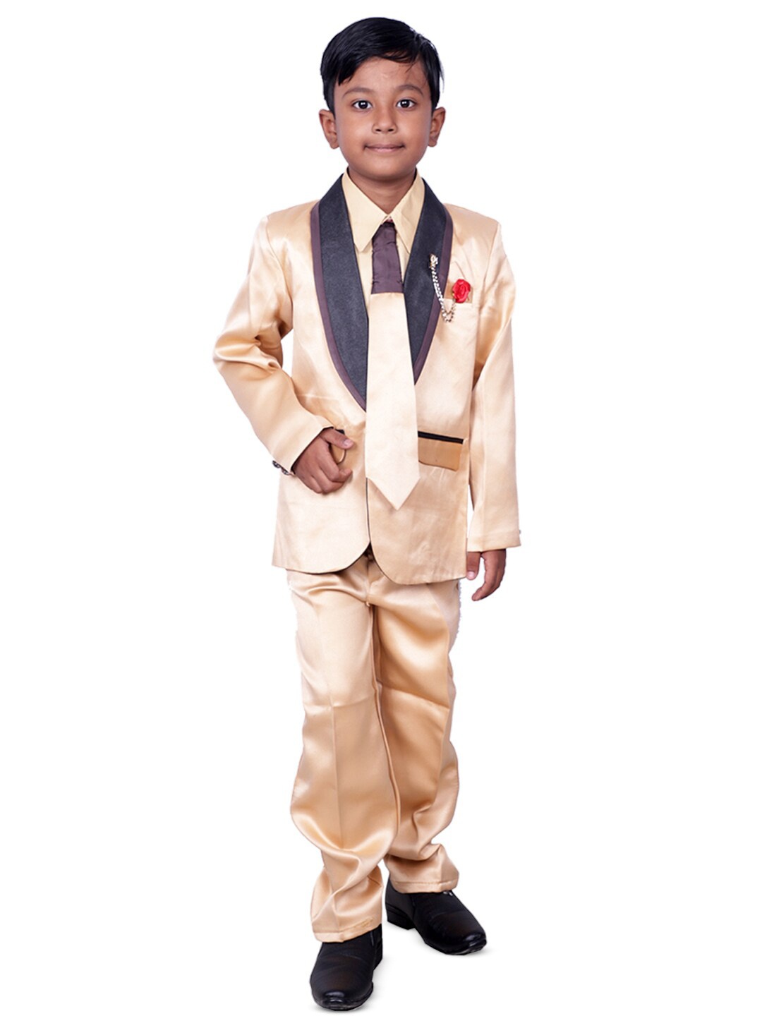 

BAESD Single-Breasted 4-Piece Suit, Beige