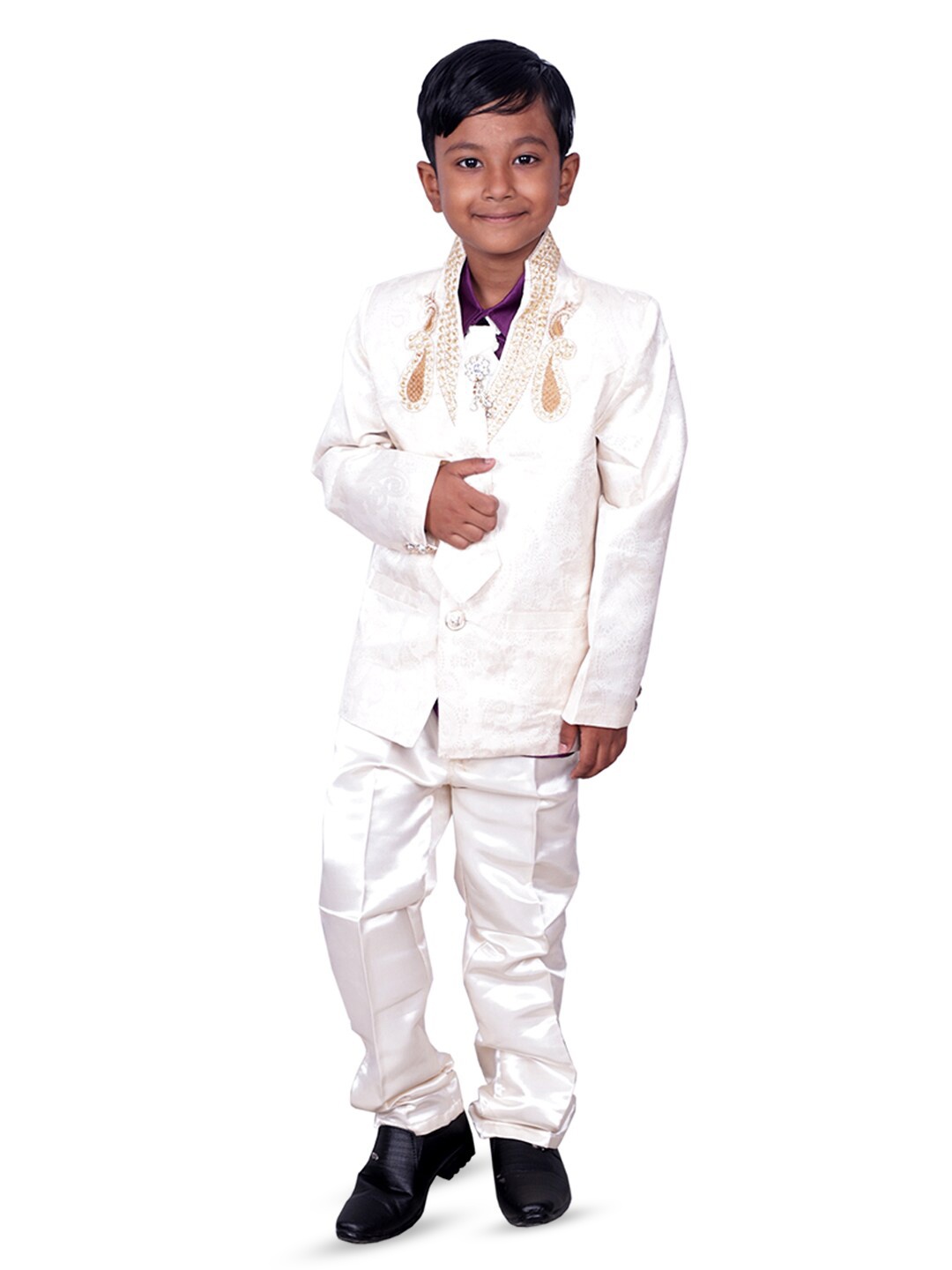 

BAESD Self-Designed Single-Breasted 4-Piece Suit, White