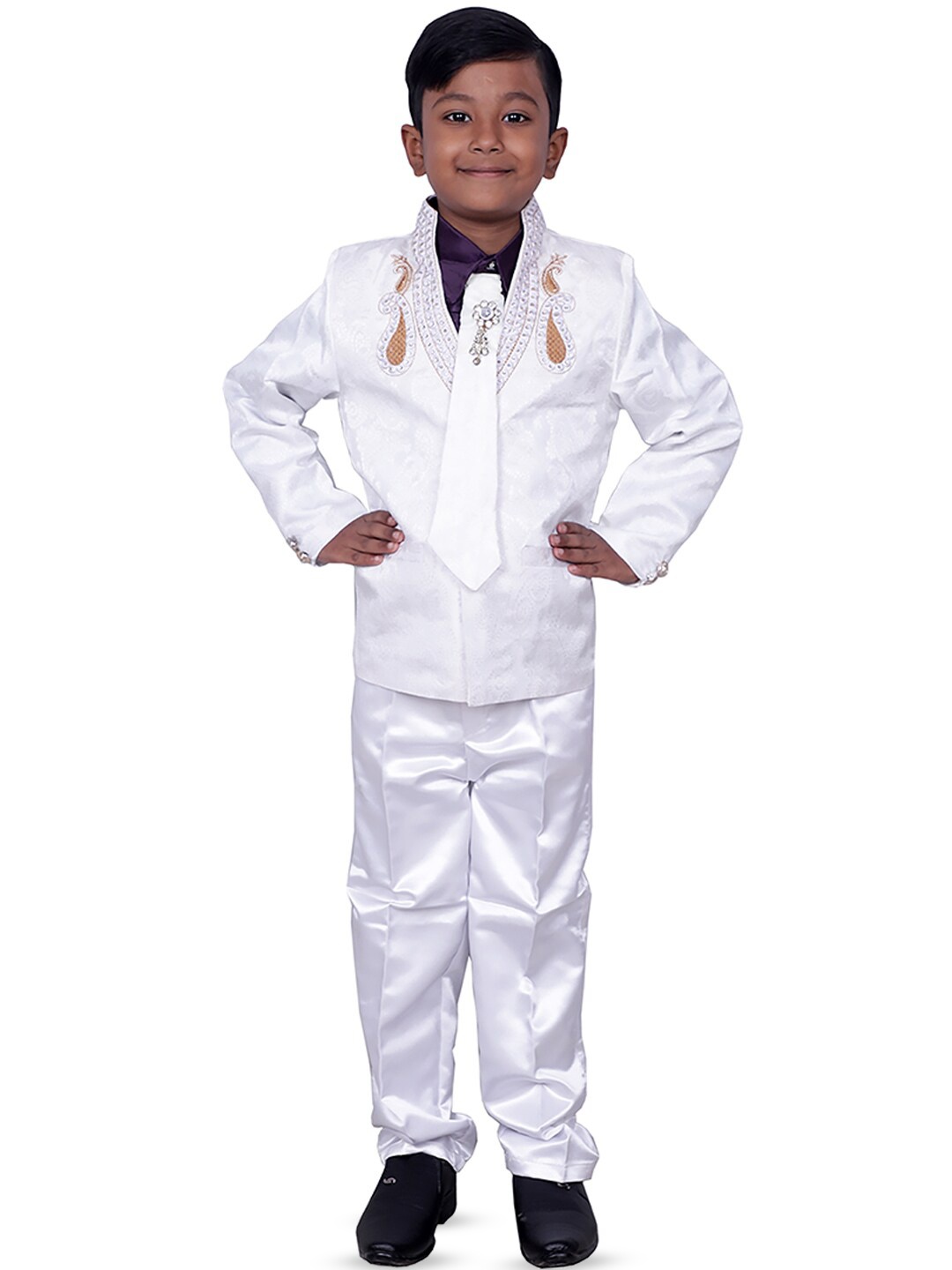 

BAESD Self-Designed Single-Breasted 4-Piece Suit, White