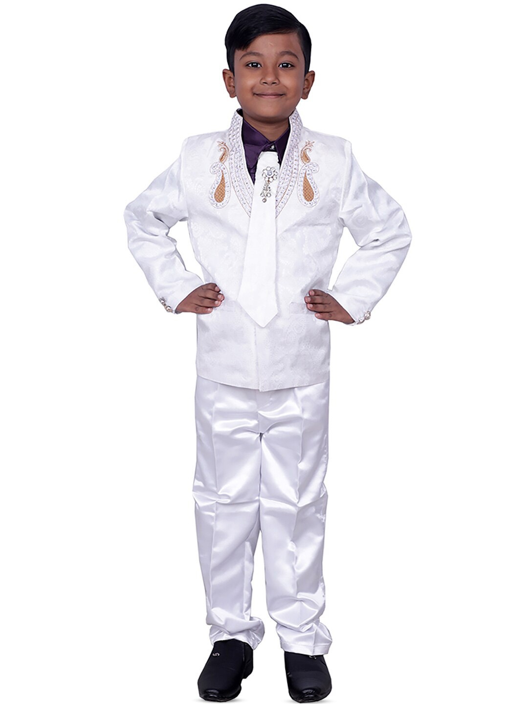 

Baesd Single-Breasted 4-Piece Party Suit, White