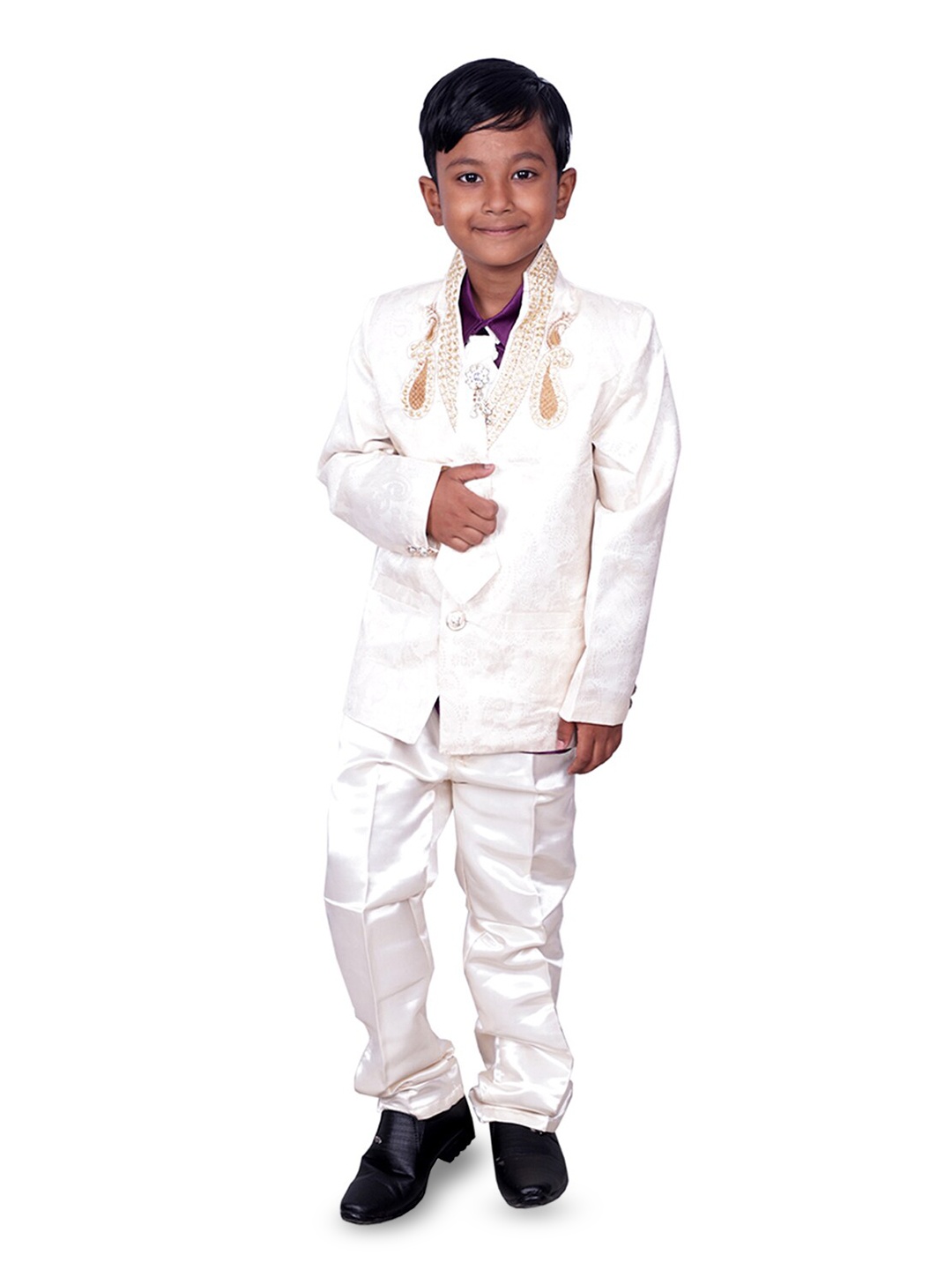 

BAESD Single-Breasted 4-Piece Party Suit, White