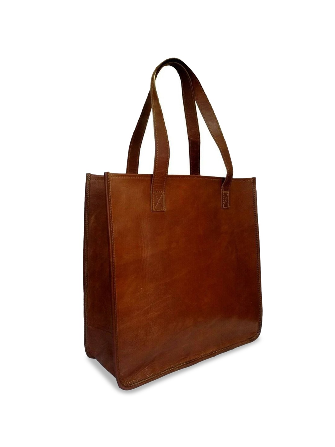 

MaheTri Shannon Leather Shopper Tote Bag, Brown