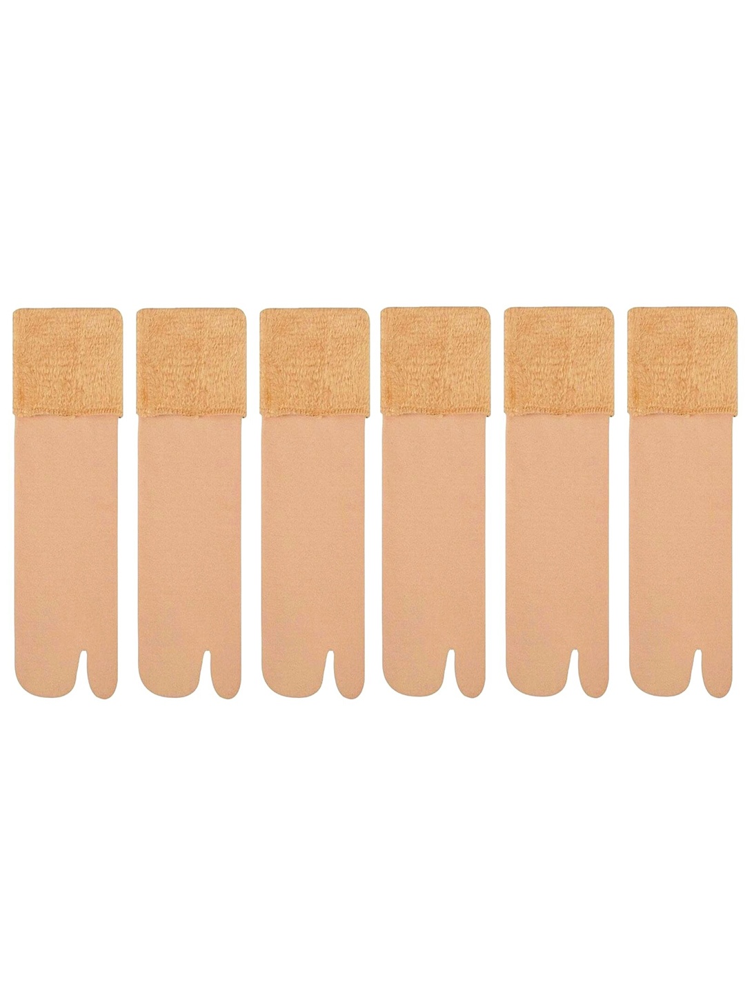 

Brauch Women Pack Of 6 Calf Length Thermal Socks, Nude