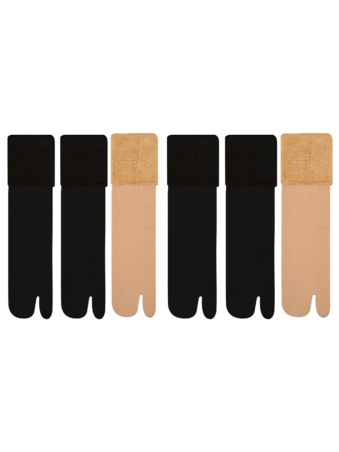 

Brauch Women Pack Of 6 Calf Length Thermal Socks, Black