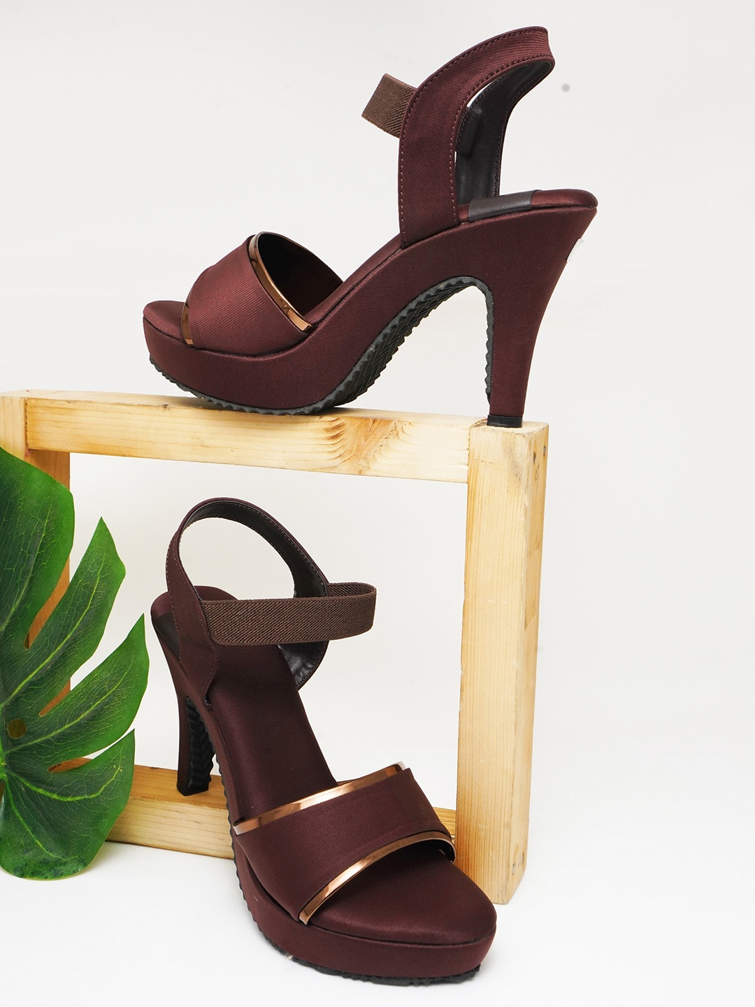 

Try Me Open Toe Stiletto Heels, Coffee brown