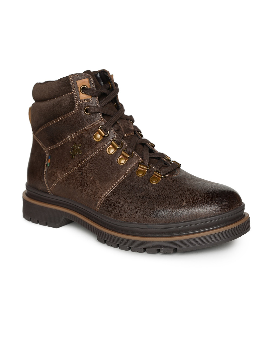 

Buckaroo Men Textured High Top Leather Boots, Brown