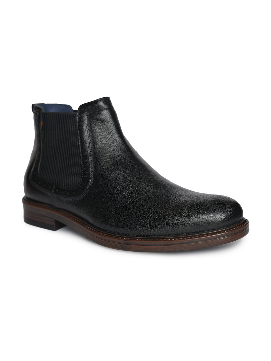 

Buckaroo SCRAM Men Mid-Top Leather Chelsea Boots, Black