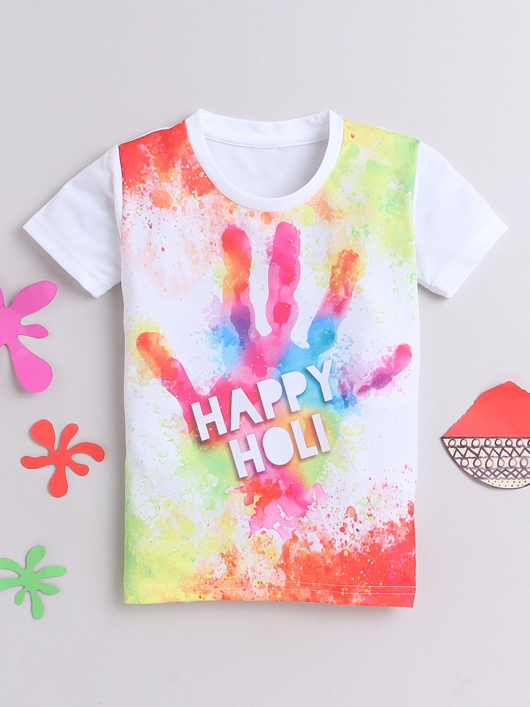 

The Magic Wand Boys Printed V-Neck T-shirt, White