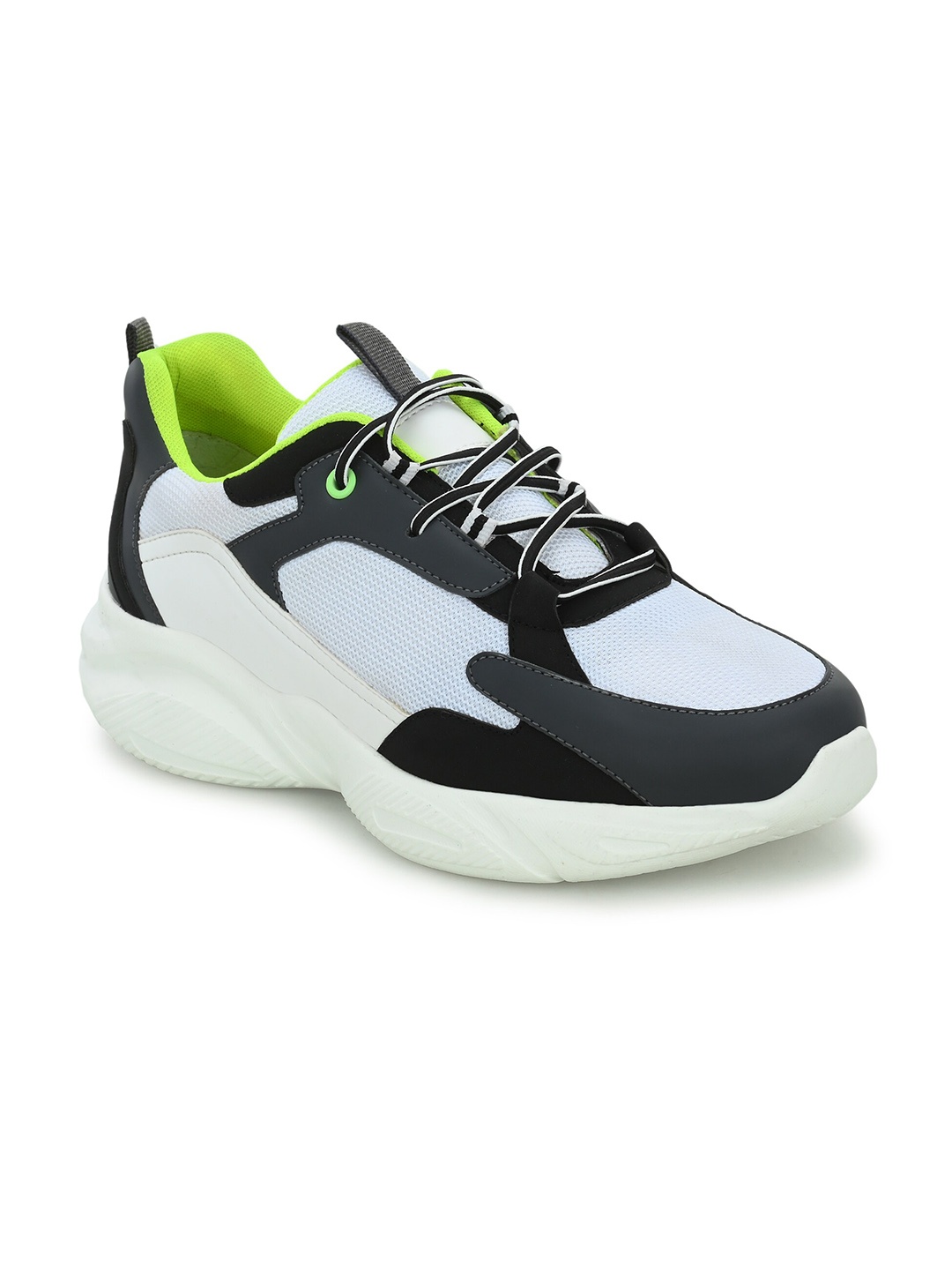 

Killer Men Colourblocked Round Toe Sneakers, White