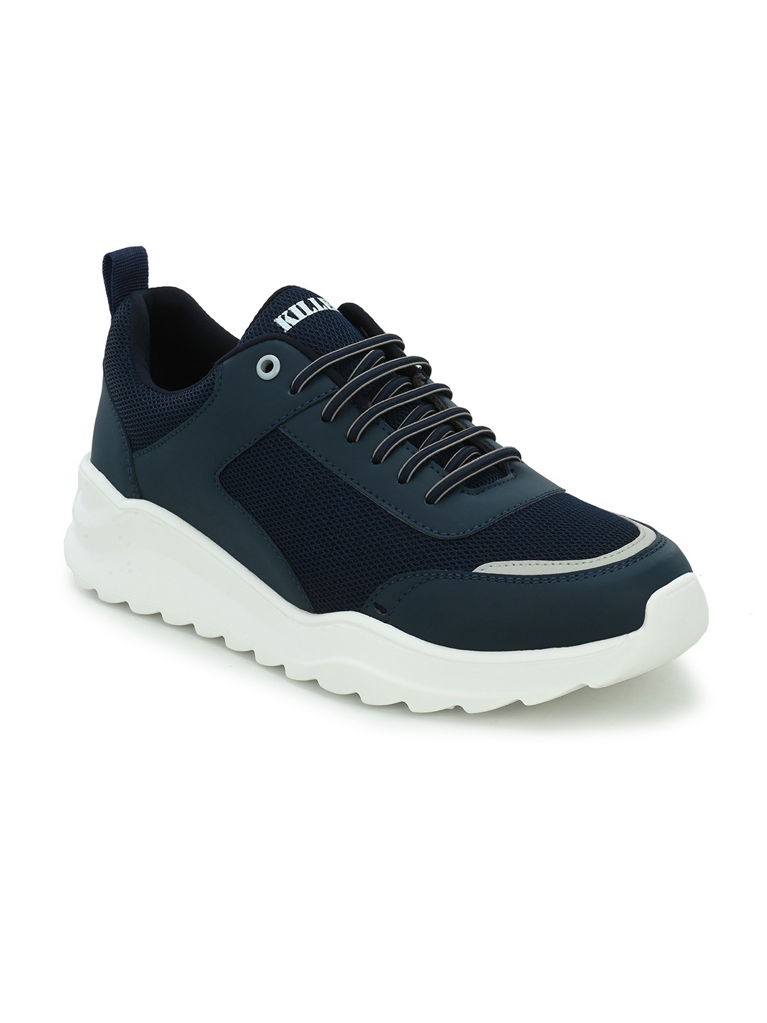 

Killer Men Round Toe Textured Lace Up Sneakers, Navy blue