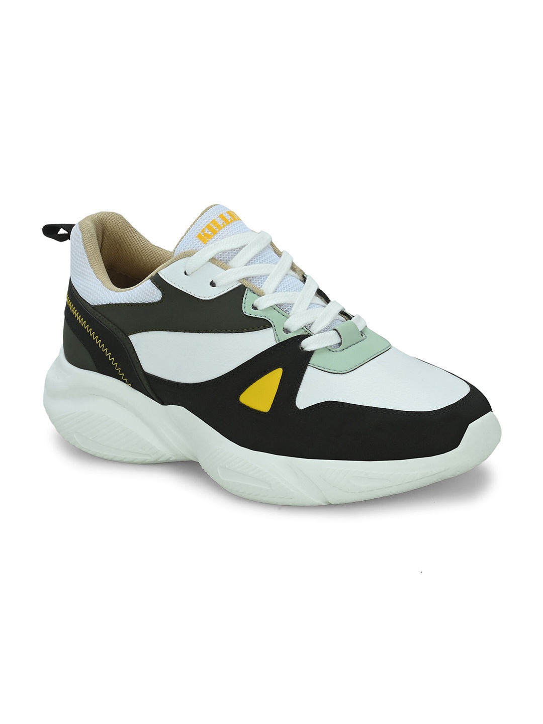 

Killer Men Colourblocked Round Toe Sneakers, Black