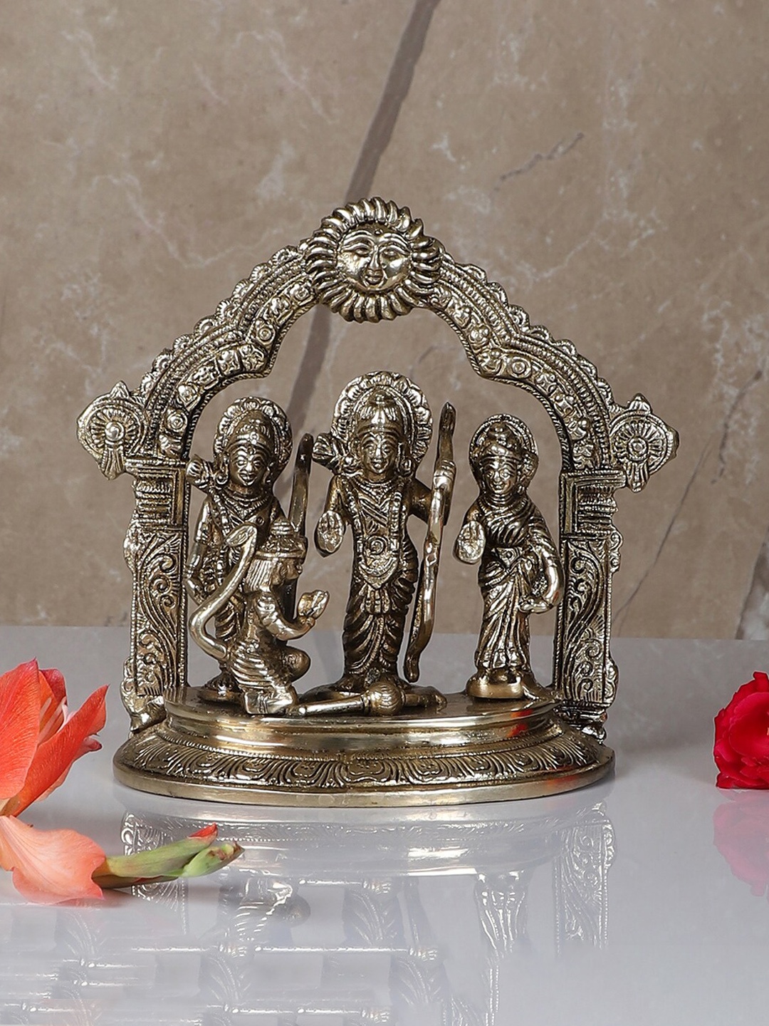 

Two Moustaches Copper Brass Ram Darbar Idol
