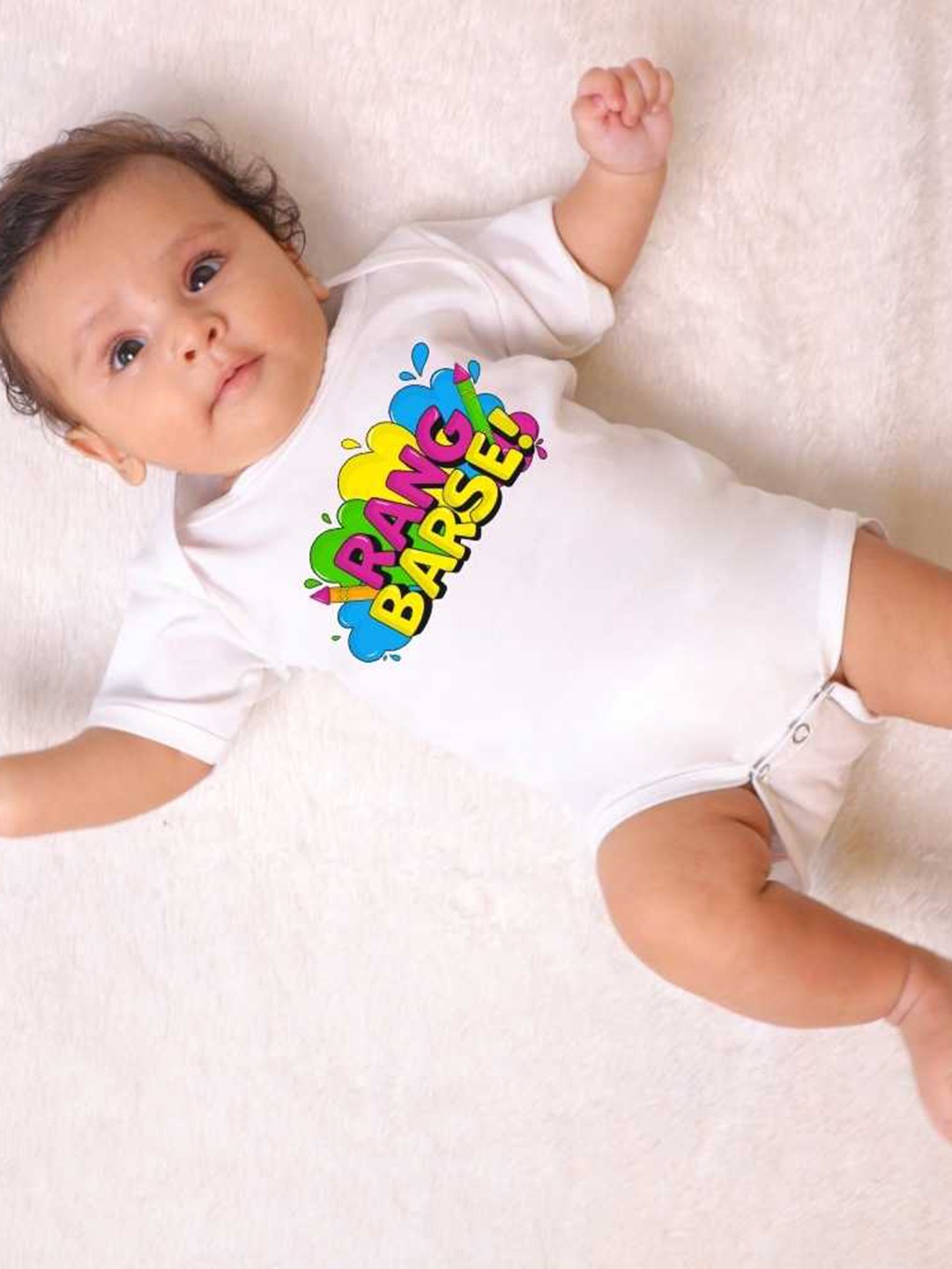 

KNITROOT Infants Printed Bodysuit, White