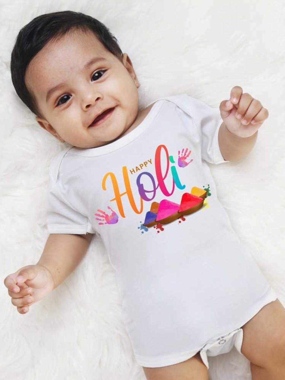 

KNITROOT Infants Printed Bodysuit, White