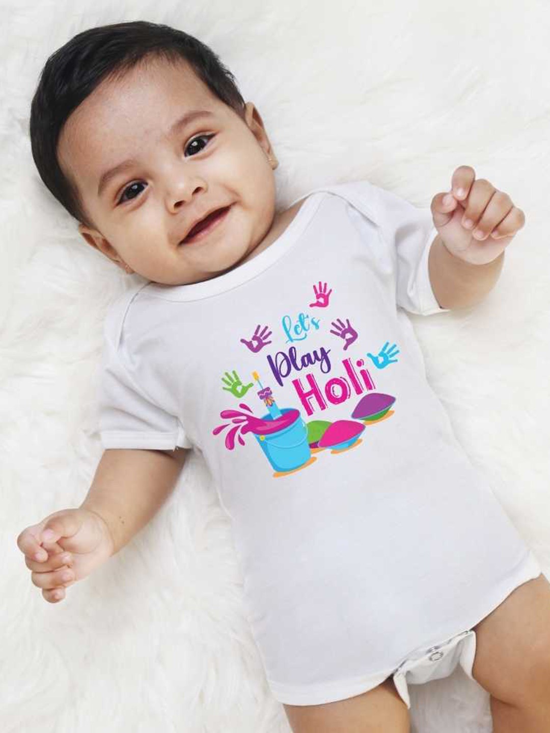 

KNITROOT Infants Printed Bodysuit, White