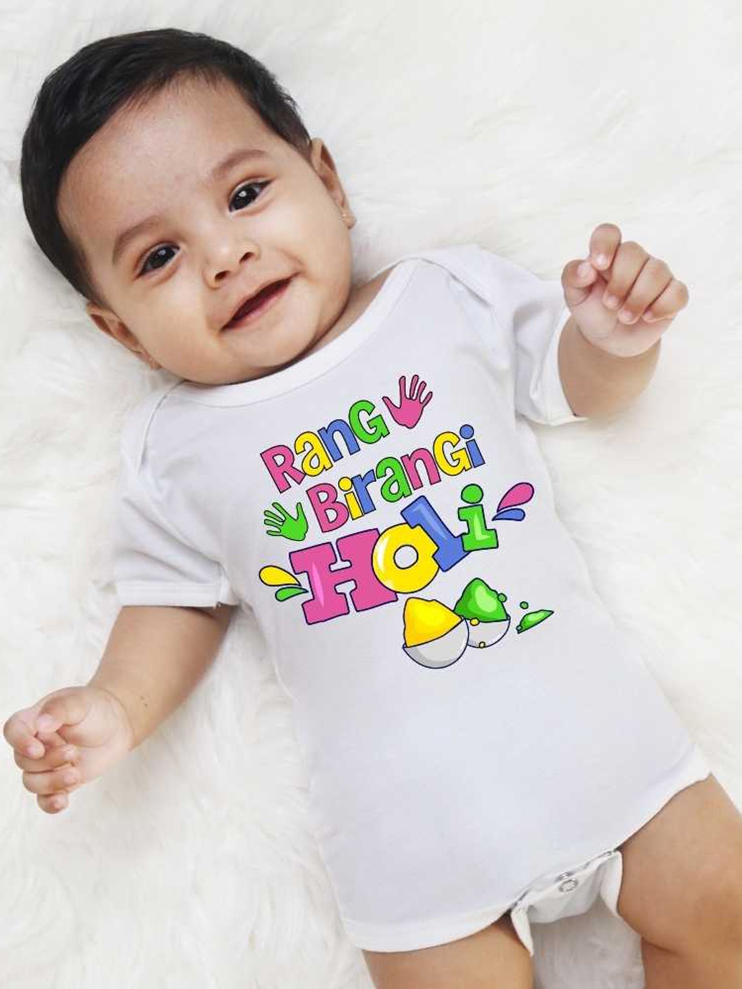 

KNITROOT Infants Printed Bodysuit, White