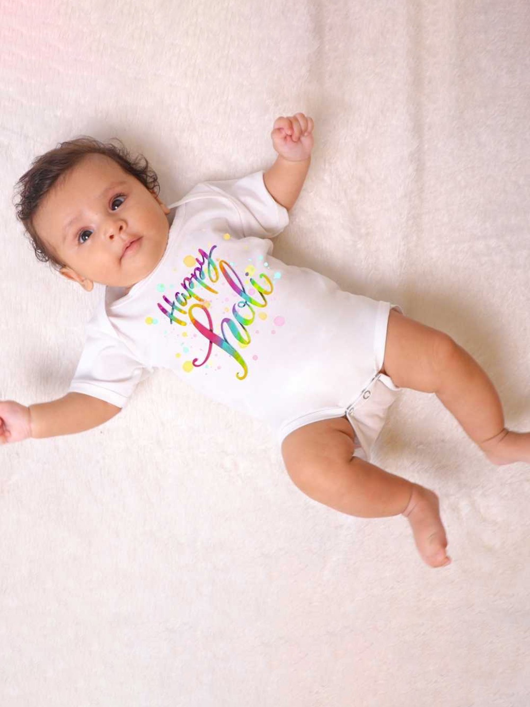

KNITROOT Infants Printed Bodysuit, White