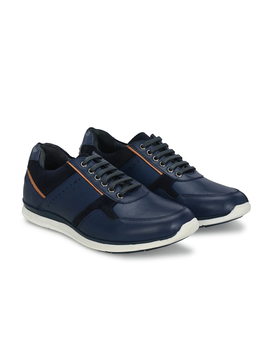 

Delize Men Lightweight Leather Sneakers, Blue