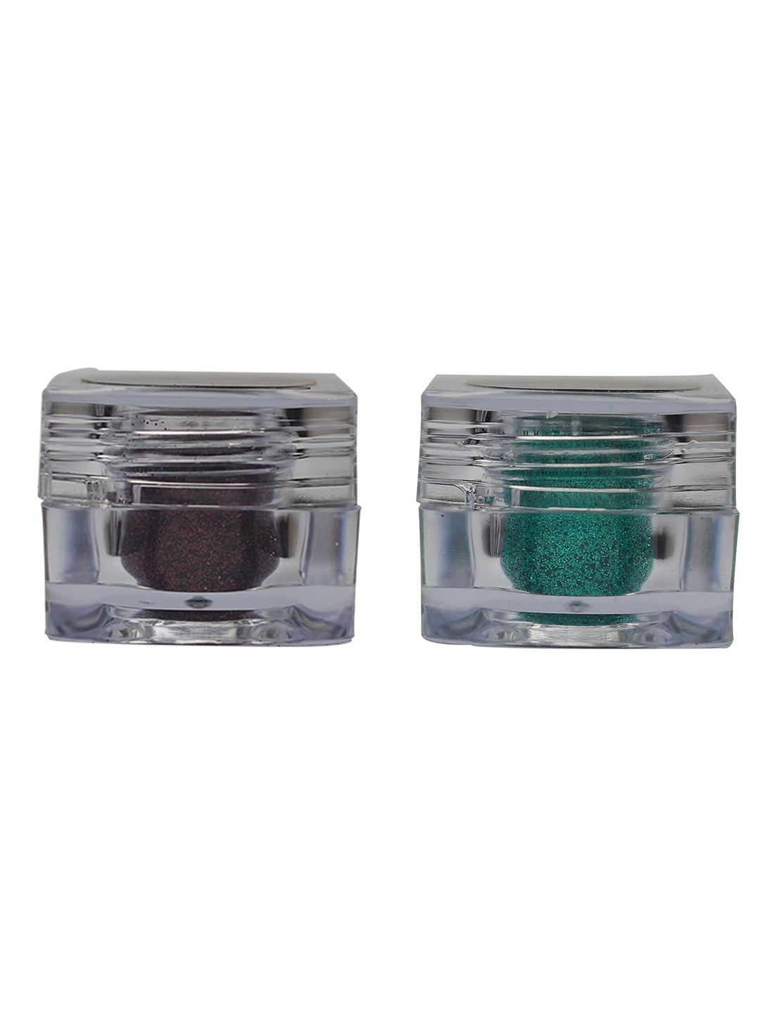 

Veoni BELLE Set Of 2 HD Holographic Glitter Eyeshadow 5g Each - Wine & Sea Green, Purple