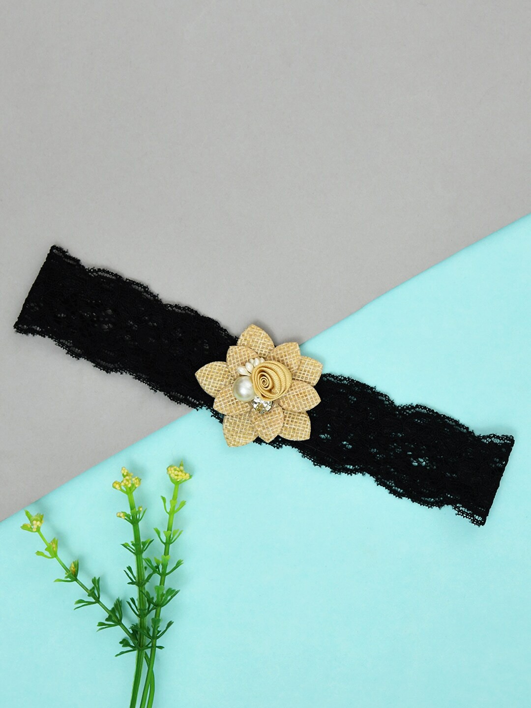 

FUNKRAFTS Girls Self Design Hairband, Beige