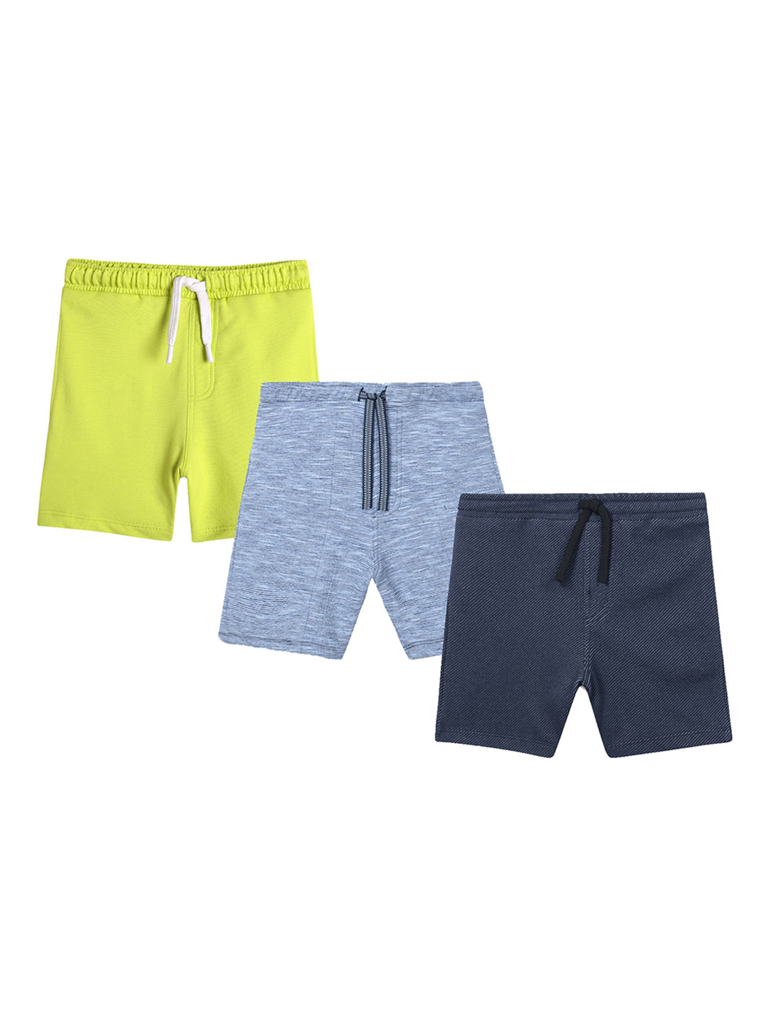 

Anthrilo Boys Pack Of 3 Mid-Rise Lightweight Pure Cotton Shorts, Blue